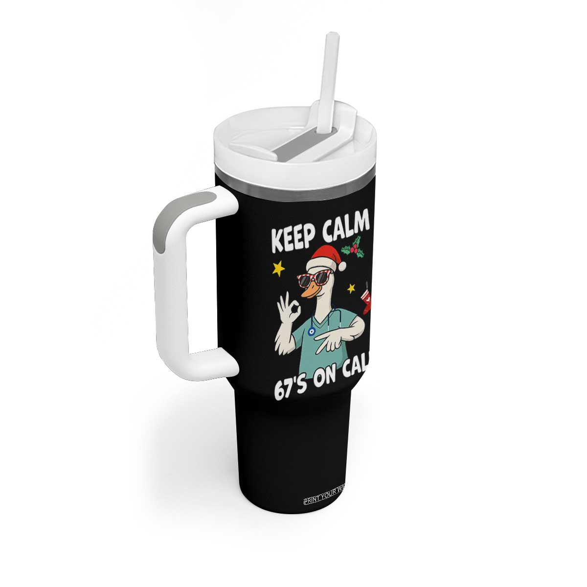 67 Six Seven Goose Nurse Christmas Meme Tumbler With Handle TS14 Print Your Wear