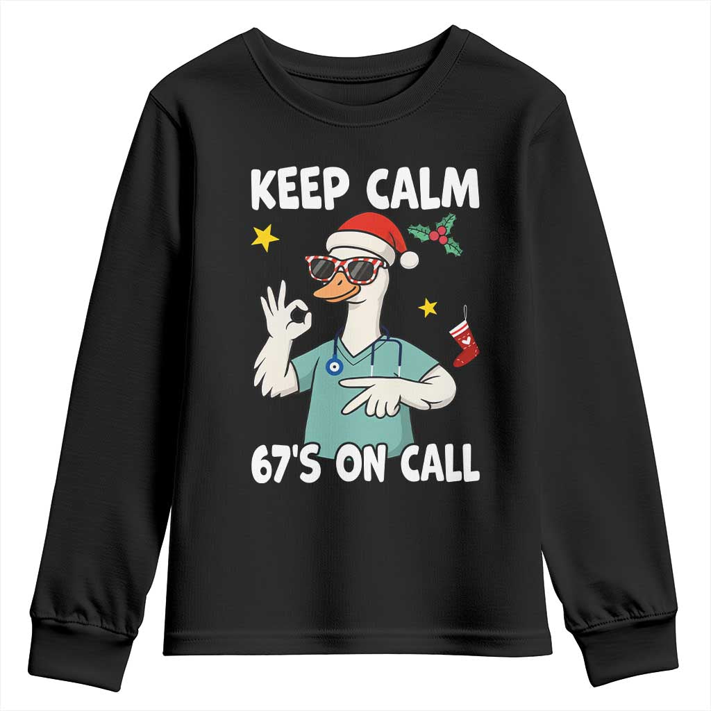 67 Six Seven Goose Nurse Christmas Meme Youth Sweatshirt TS14 Black Print Your Wear