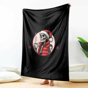 Funny Skeleton Christmas Throw Blanket Ho Ho Hold Your Breath Radiolocy Dept TS14 Print Your Wear