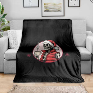 Funny Skeleton Christmas Throw Blanket Ho Ho Hold Your Breath Radiolocy Dept TS14 Print Your Wear