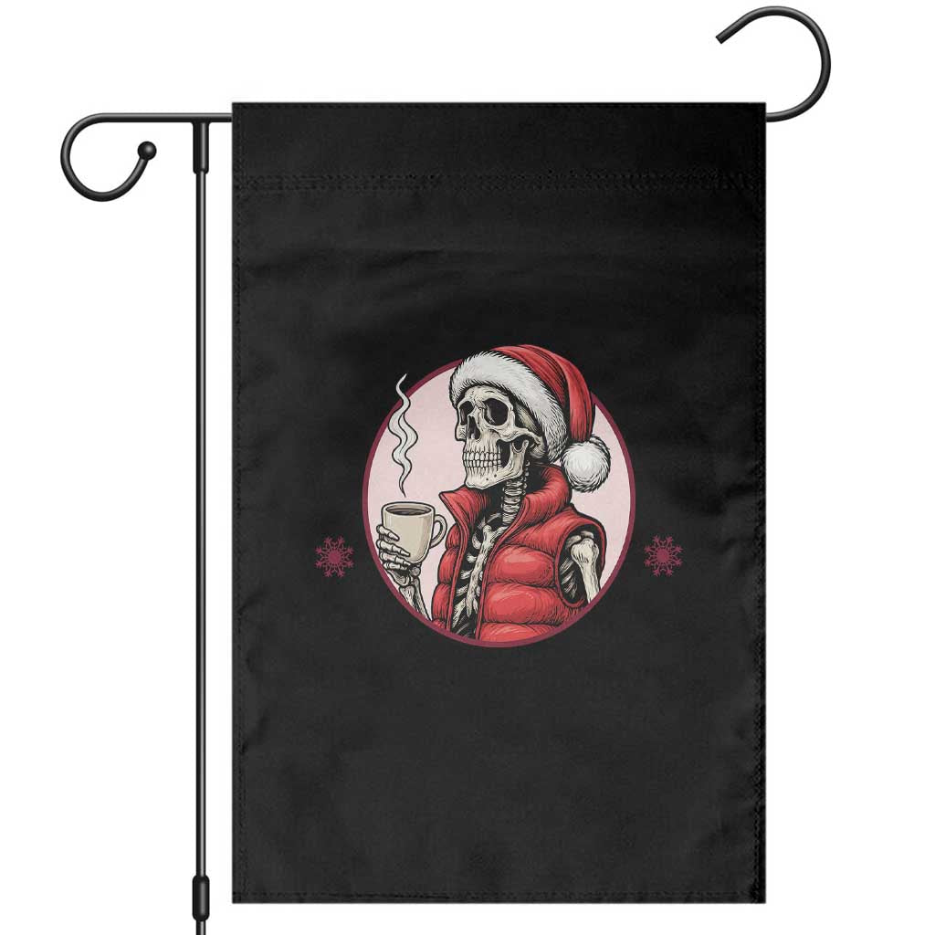Funny Skeleton Christmas Garden Flag Ho Ho Hold Your Breath Radiolocy Dept TS14 Black Print Your Wear