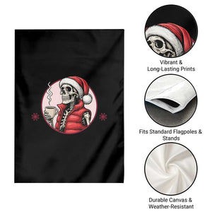 Funny Skeleton Christmas Garden Flag Ho Ho Hold Your Breath Radiolocy Dept TS14 Print Your Wear