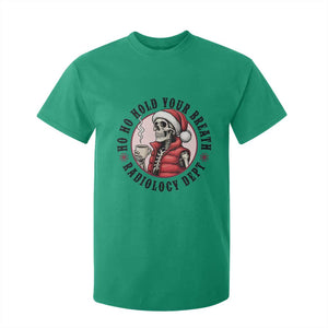 Funny Skeleton Christmas T Shirt For Kid Ho Ho Hold Your Breath Radiolocy Dept TS14 Irish Green Print Your Wear