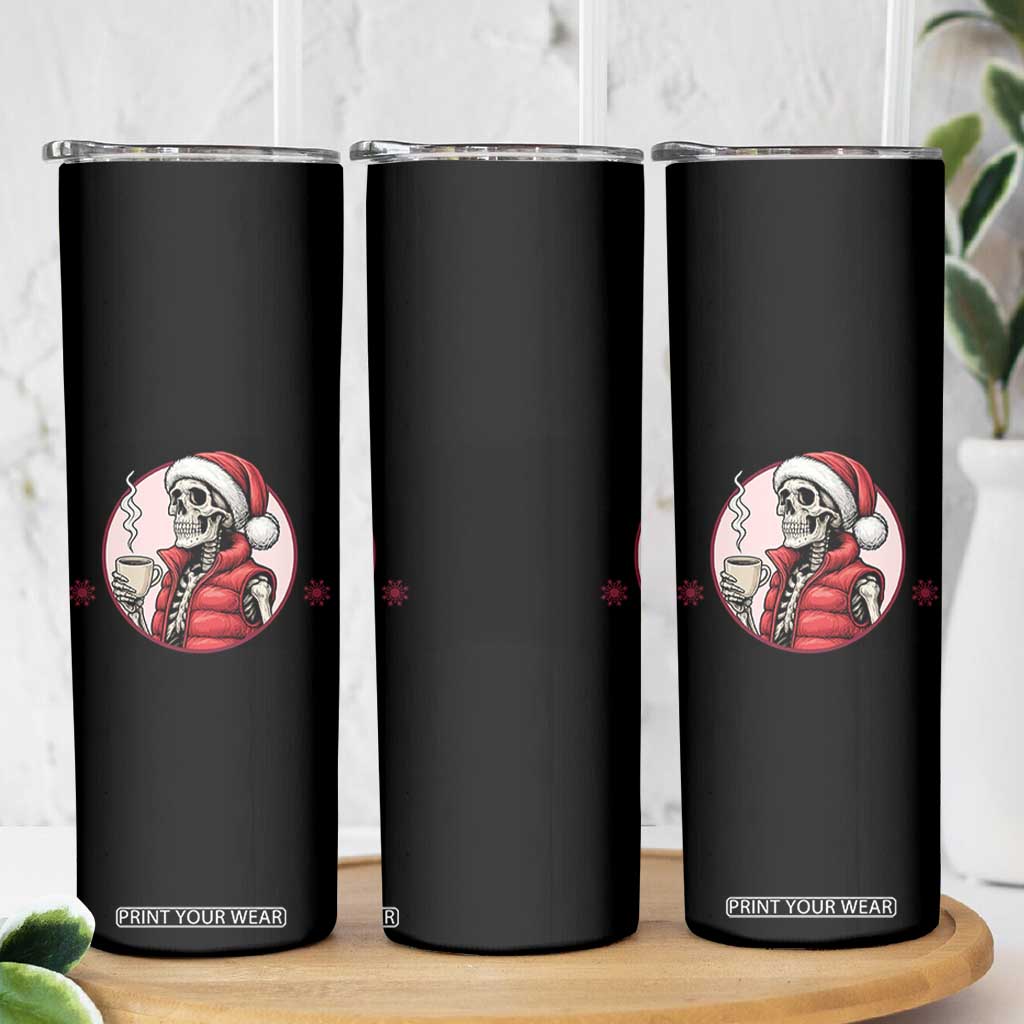 Funny Skeleton Christmas Skinny Tumbler Ho Ho Hold Your Breath Radiolocy Dept TS14 Print Your Wear