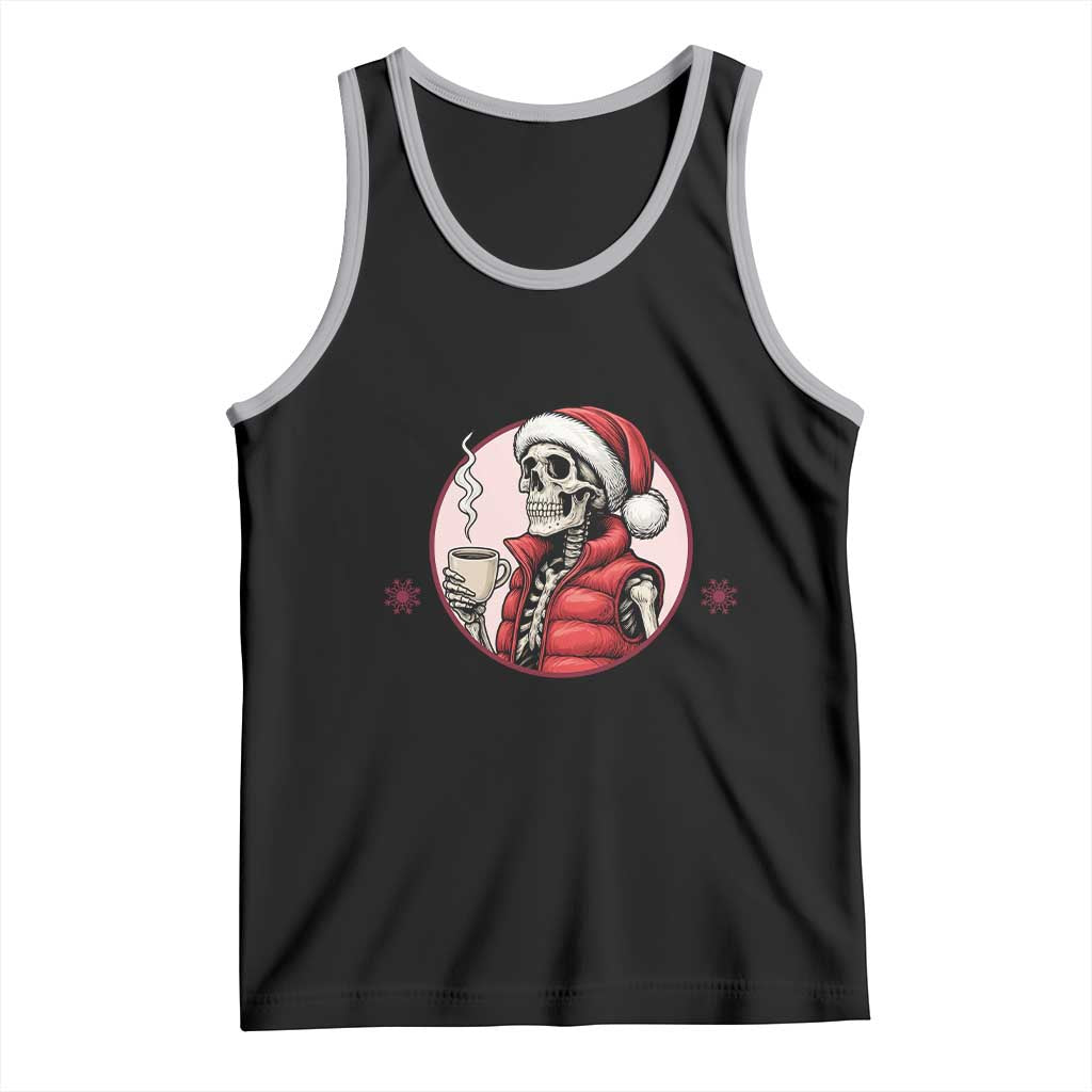 Funny Skeleton Christmas Tank Top Ho Ho Hold Your Breath Radiolocy Dept TS14 Black Athletic Heather Print Your Wear