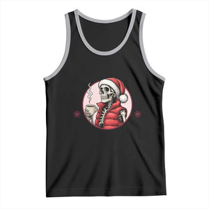 Funny Skeleton Christmas Tank Top Ho Ho Hold Your Breath Radiolocy Dept TS14 Black Athletic Heather Print Your Wear