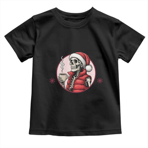 Funny Skeleton Christmas Toddler T Shirt Ho Ho Hold Your Breath Radiolocy Dept TS14 Black Print Your Wear
