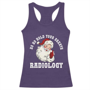 Funny Santa Christmas Racerback Tank Top Ho Ho Hold Your Breath Radiolocy Dept TS14 Purple Print Your Wear