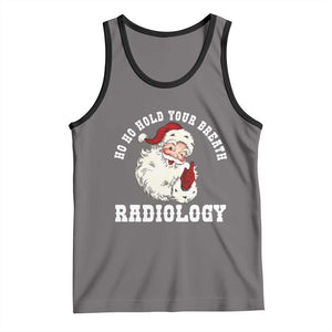 Funny Santa Christmas Tank Top Ho Ho Hold Your Breath Radiolocy Dept TS14 Deep Heather Black Print Your Wear