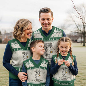 I Do Not Get Enough Credit For The Things I Manage Not To Say V-Neck Knit Sweater Vest Funny Frog Sarcastic Adult Humor TS14 Beige Green Print Your Wear