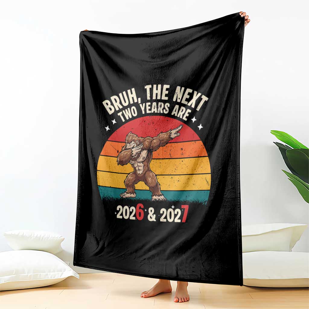 67 New Year Throw Blanket Funny Six Seven Bruh Bigfoot Meme TS14 Print Your Wear
