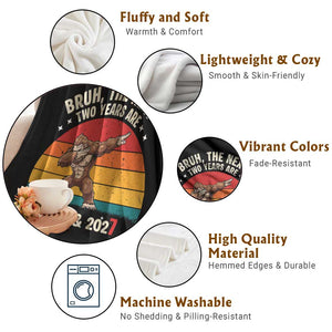 67 New Year Throw Blanket Funny Six Seven Bruh Bigfoot Meme TS14 Print Your Wear