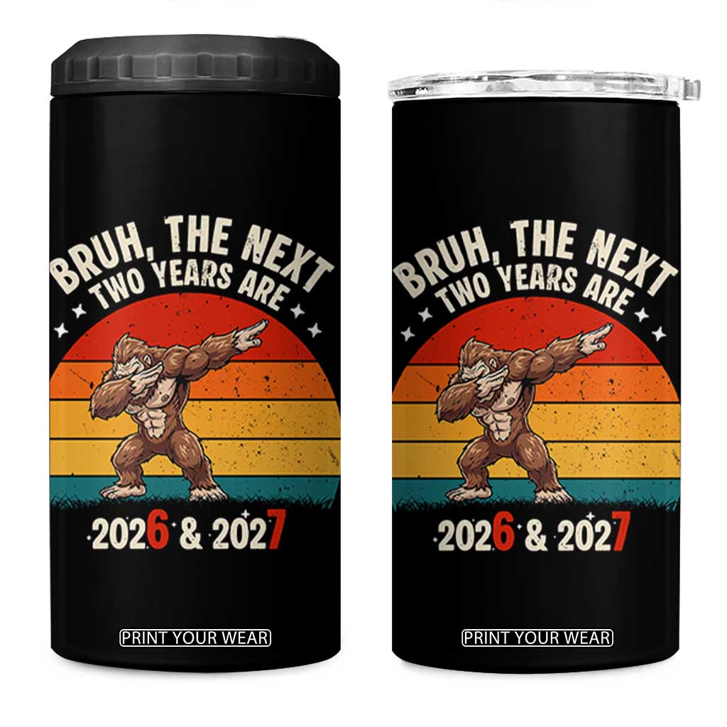 67 New Year 4 in 1 Can Cooler Tumbler Funny Six Seven Bruh Bigfoot Meme TS14 One Size: 16 oz Black Print Your Wear