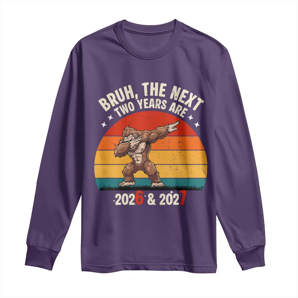 67 New Year Long Sleeve Shirt Funny Six Seven Bruh Bigfoot Meme TS14 Purple Print Your Wear