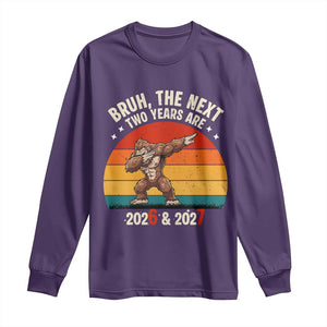 67 New Year Long Sleeve Shirt Funny Six Seven Bruh Bigfoot Meme TS14 Purple Print Your Wear