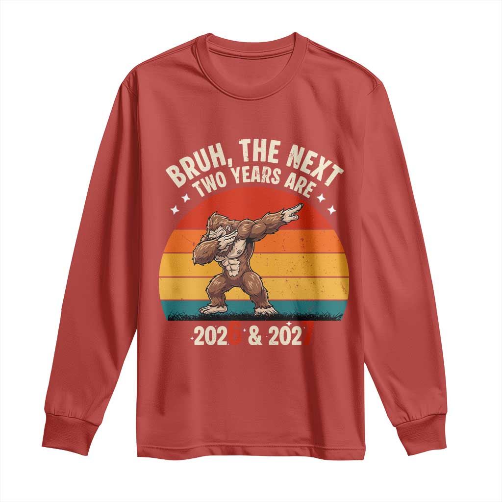 67 New Year Long Sleeve Shirt Funny Six Seven Bruh Bigfoot Meme TS14 Red Print Your Wear