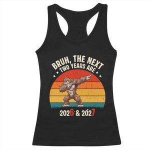 67 New Year Racerback Tank Top Funny Six Seven Bruh Bigfoot Meme TS14 Black Print Your Wear