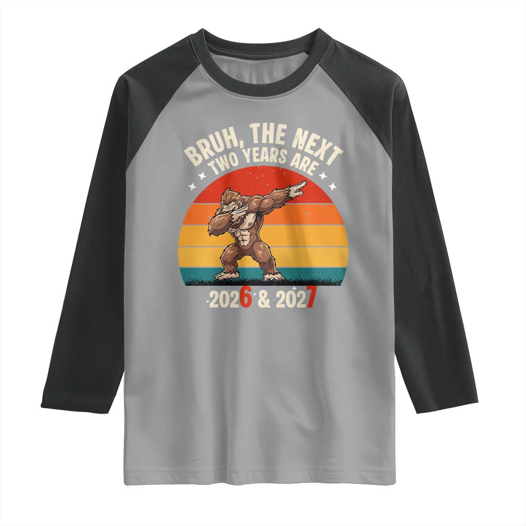 67 New Year Raglan Shirt Funny Six Seven Bruh Bigfoot Meme TS14 Sport Gray Black Print Your Wear