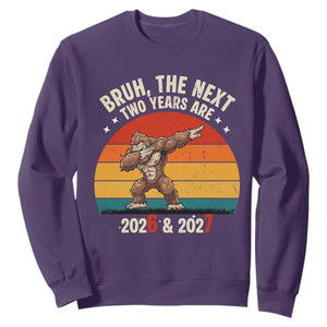 67 New Year Sweatshirt Funny Six Seven Bruh Bigfoot Meme TS14 Purple Print Your Wear