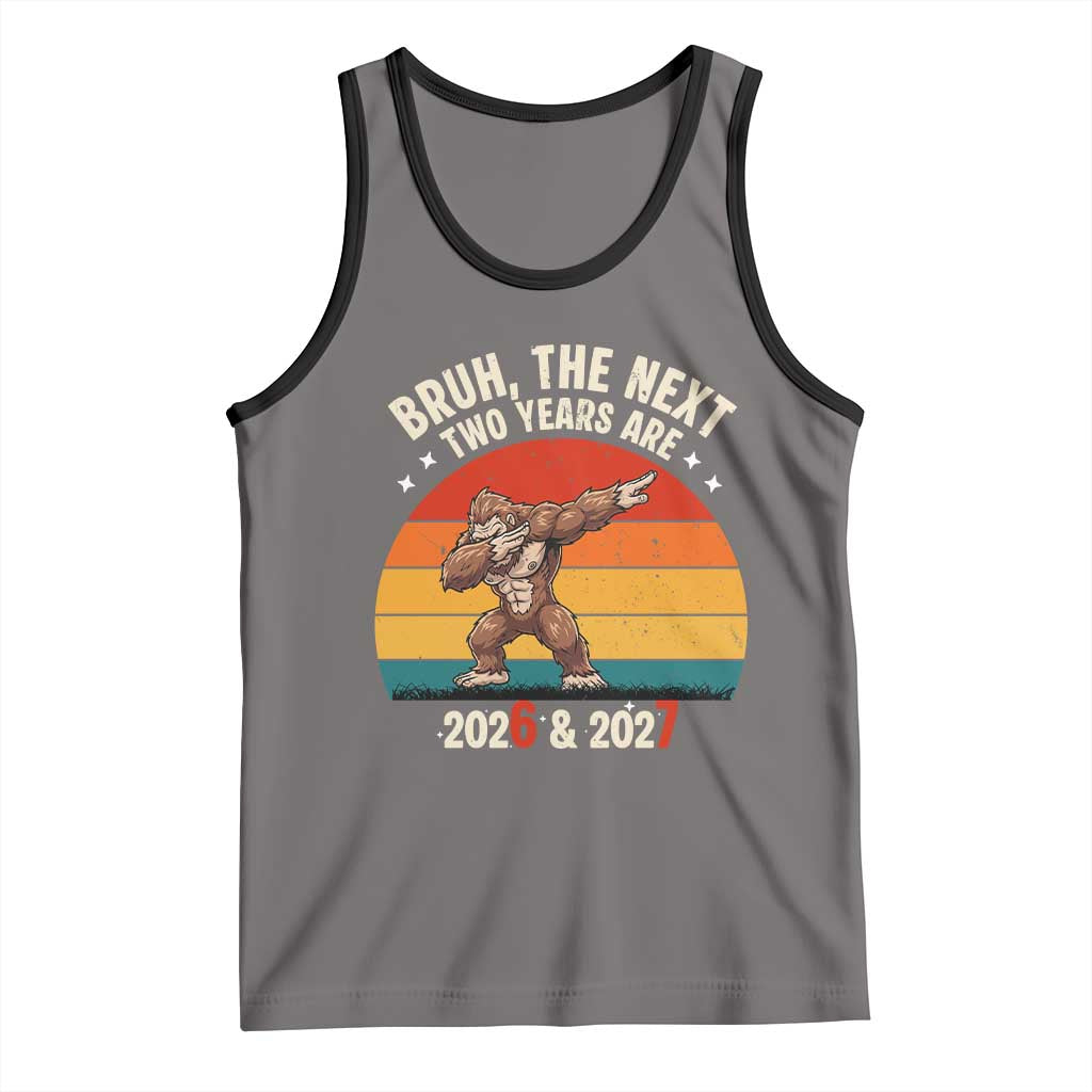 67 New Year Tank Top Funny Six Seven Bruh Bigfoot Meme TS14 Deep Heather Black Print Your Wear