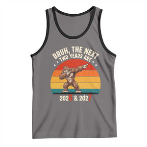 67 New Year Tank Top Funny Six Seven Bruh Bigfoot Meme TS14 Deep Heather Black Print Your Wear