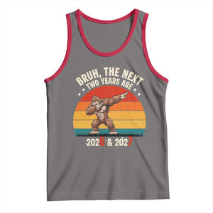 67 New Year Tank Top Funny Six Seven Bruh Bigfoot Meme TS14 Deep Heather Red Print Your Wear