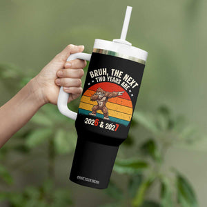 67 New Year Tumbler With Handle Funny Six Seven Bruh Bigfoot Meme TS14 Print Your Wear