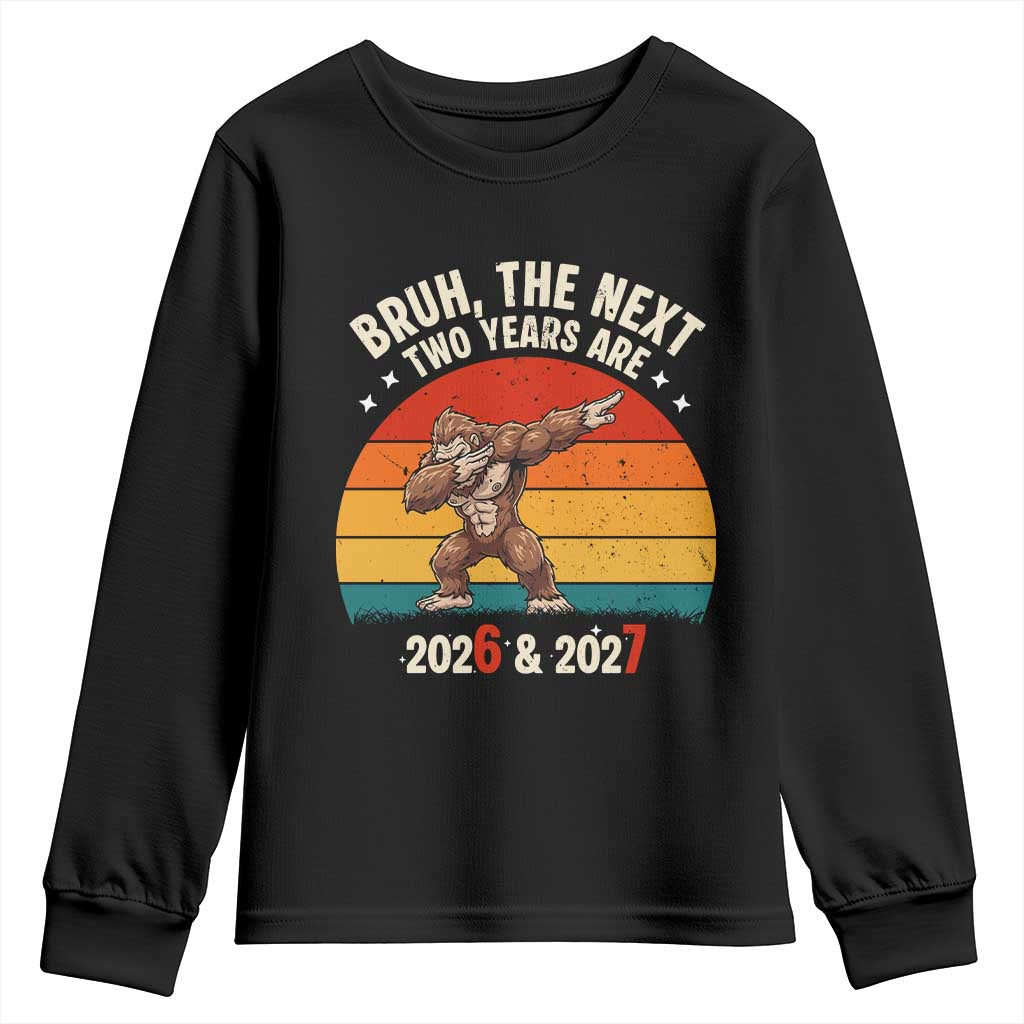 67 New Year Youth Sweatshirt Funny Six Seven Bruh Bigfoot Meme TS14 Black Print Your Wear
