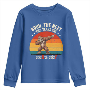 67 New Year Youth Sweatshirt Funny Six Seven Bruh Bigfoot Meme TS14 Royal Blue Print Your Wear