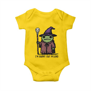 I Am Burnt Out M'lord Baby Onesie Funny Wizard Frog Meme TS14 Daisy Print Your Wear