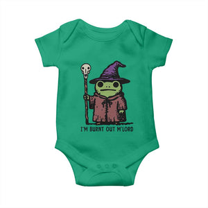 I Am Burnt Out M'lord Baby Onesie Funny Wizard Frog Meme TS14 Irish Green Print Your Wear