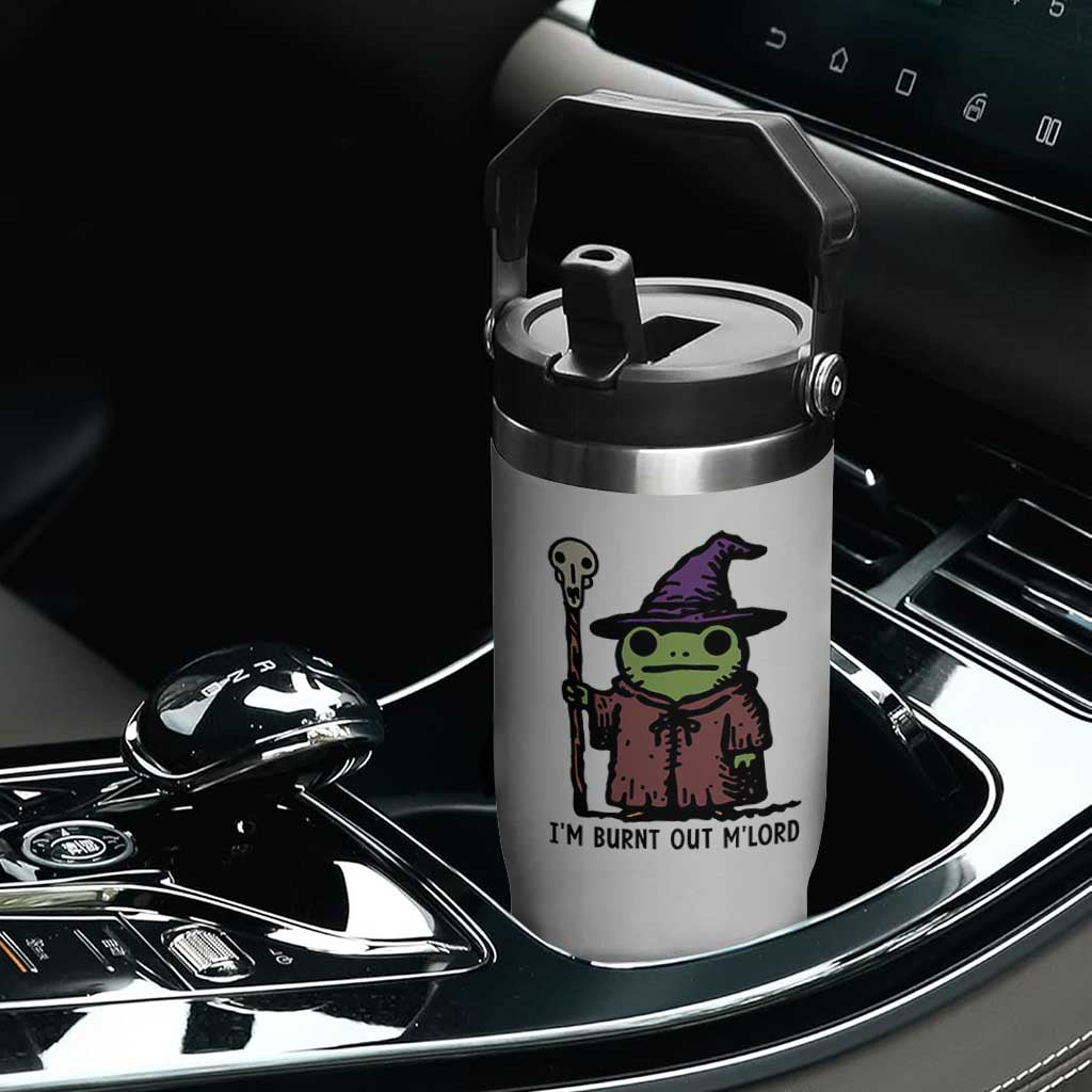 I Am Burnt Out M'lord Flip Straw Tumbler Funny Wizard Frog Meme TS14 Print Your Wear