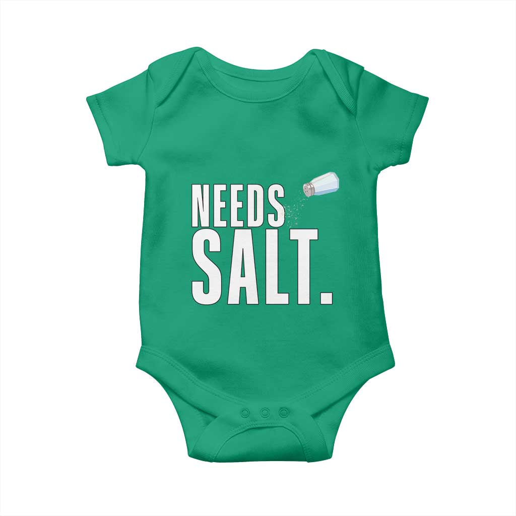 Needs Salt Baby Onesie Funny Cooking Baking Foodie TS14 Irish Green Print Your Wear