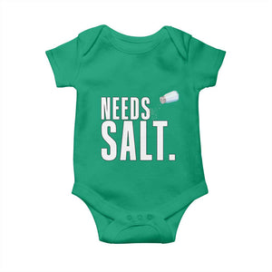 Needs Salt Baby Onesie Funny Cooking Baking Foodie TS14 Irish Green Print Your Wear