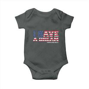Martin Luther King Jr Baby Onesie Black History African American TS14 Dark Heather Print Your Wear