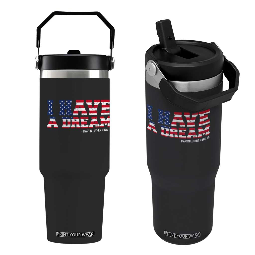 Martin Luther King Jr Flip Straw Tumbler Black History African American TS14 One Size: 30 oz Black Print Your Wear