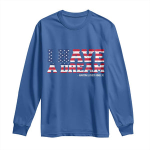 Martin Luther King Jr Long Sleeve Shirt Black History African American TS14 Royal Blue Print Your Wear