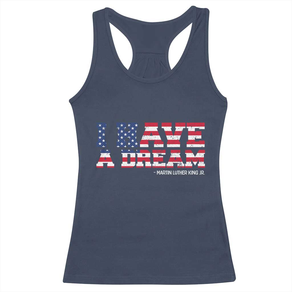 Martin Luther King Jr Racerback Tank Top Black History African American TS14 Navy Print Your Wear