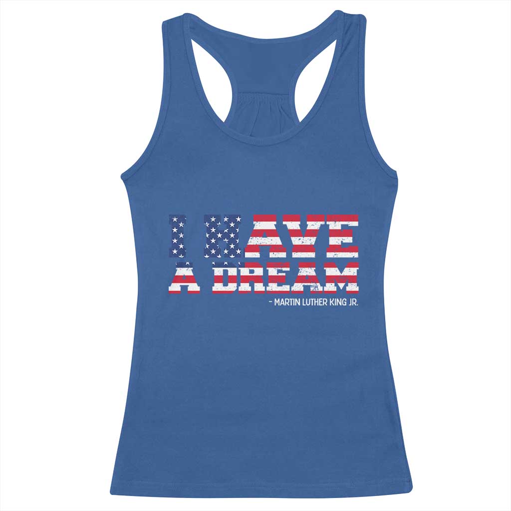 Martin Luther King Jr Racerback Tank Top Black History African American TS14 Royal Blue Print Your Wear