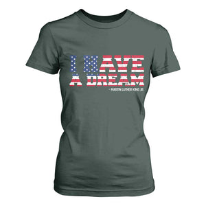 Martin Luther King Jr T Shirt For Women Black History African American TS14 Dark Forest Green Print Your Wear