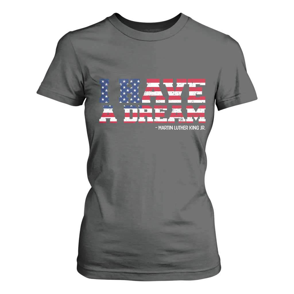 Martin Luther King Jr T Shirt For Women Black History African American TS14 Dark Heather Print Your Wear