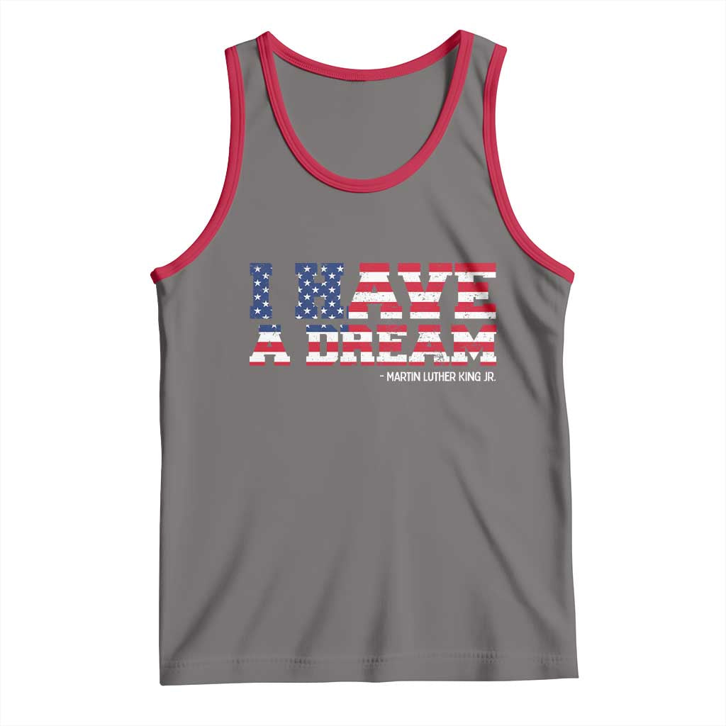 Martin Luther King Jr Tank Top Black History African American TS14 Deep Heather Red Print Your Wear