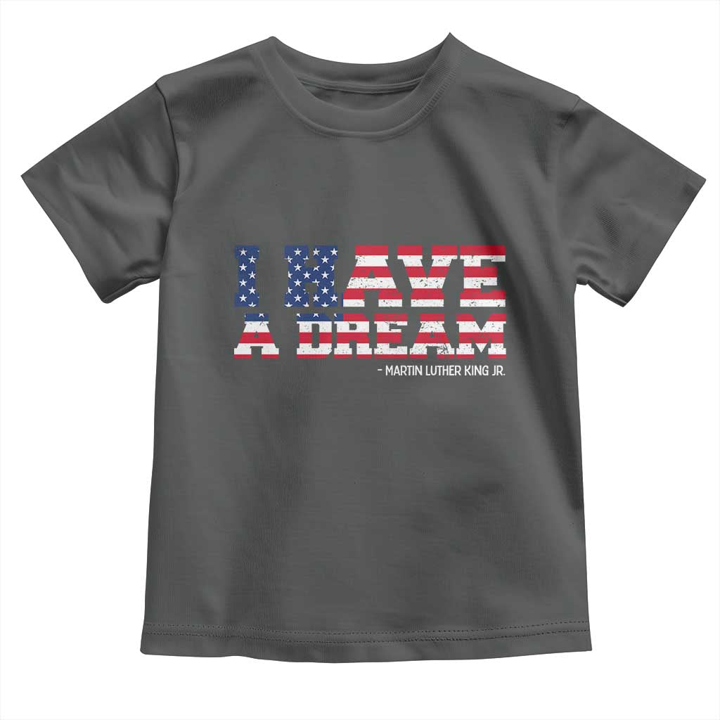 Martin Luther King Jr Toddler T Shirt Black History African American TS14 Dark Heather Print Your Wear