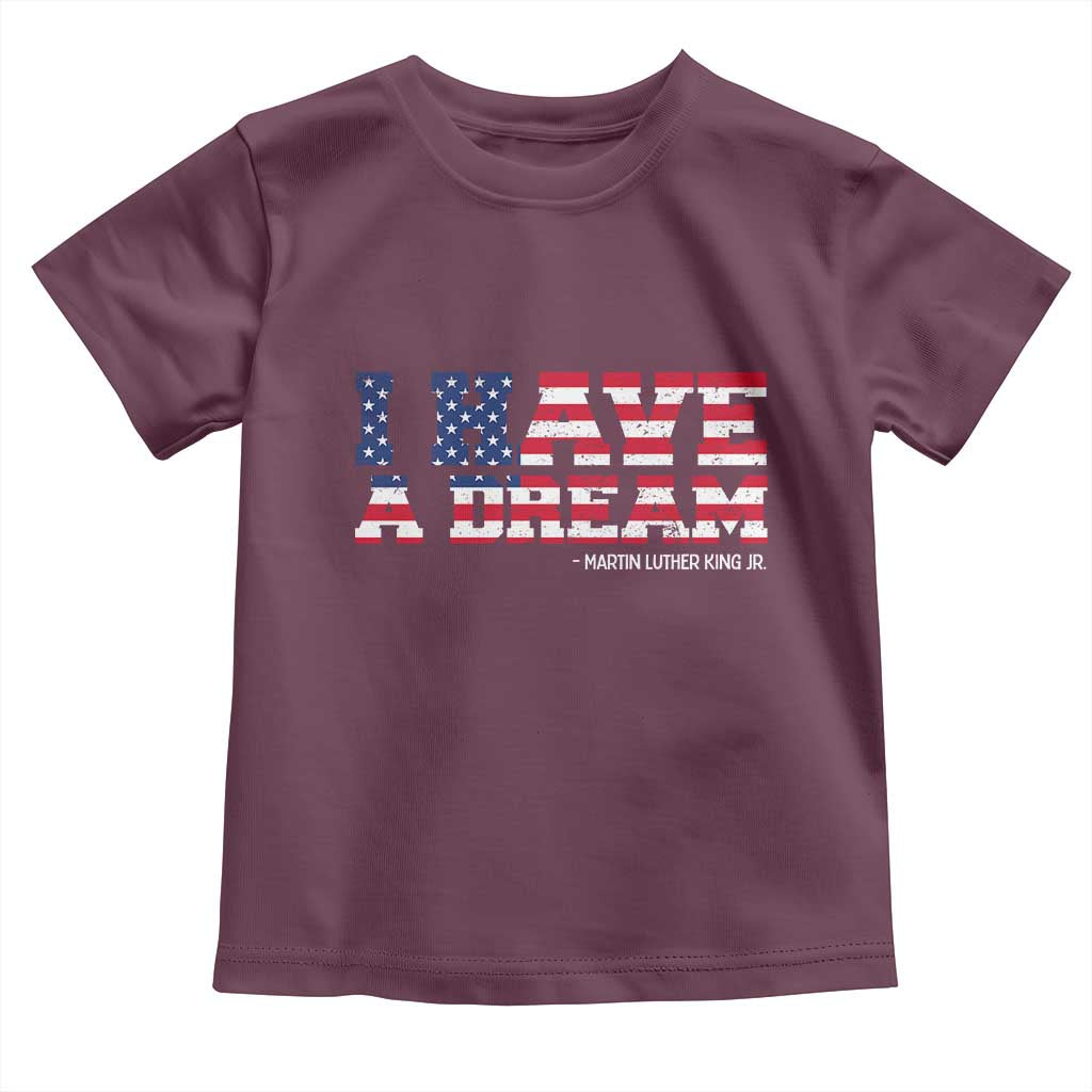 Martin Luther King Jr Toddler T Shirt Black History African American TS14 Maroon Print Your Wear