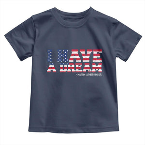 Martin Luther King Jr Toddler T Shirt Black History African American TS14 Navy Print Your Wear