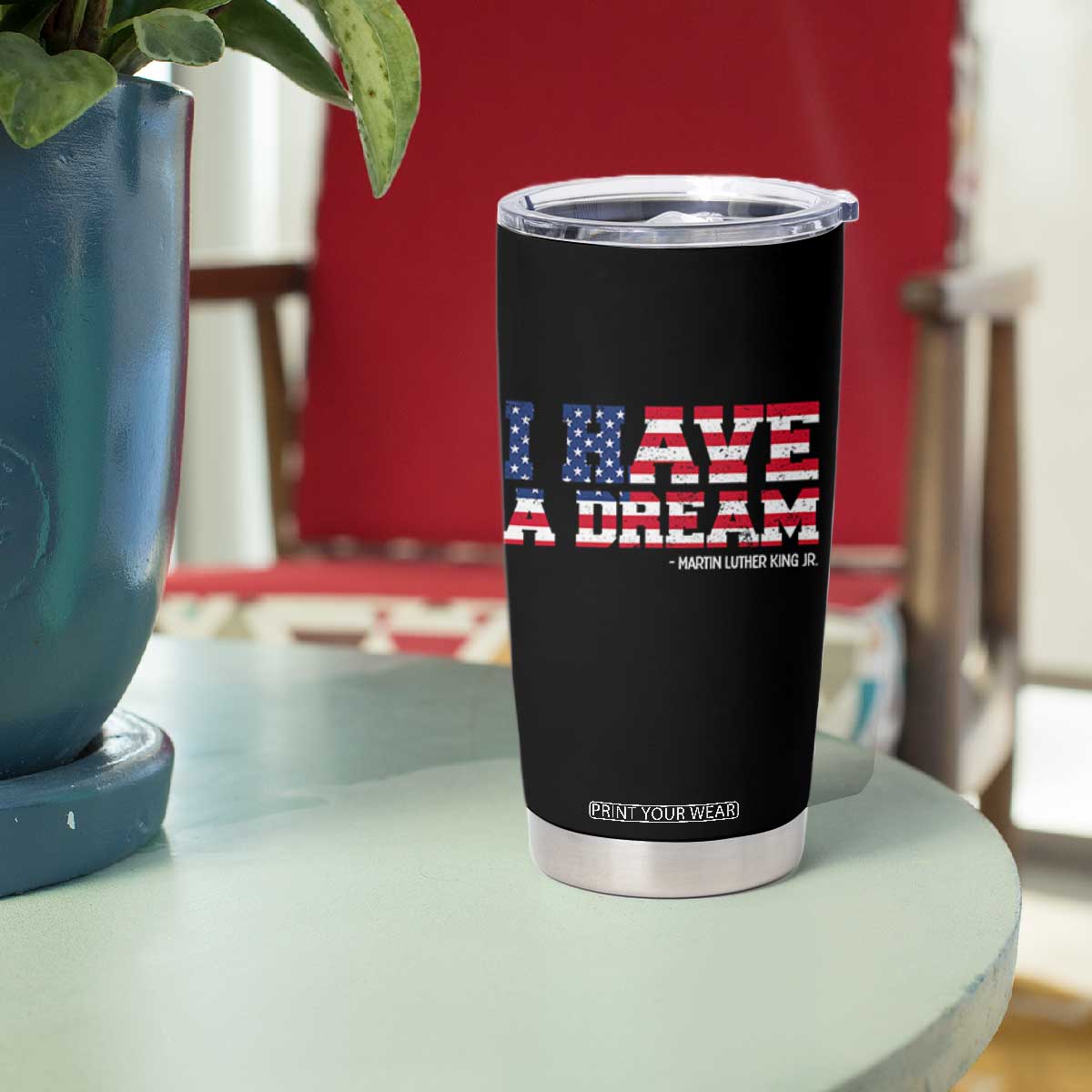 Martin Luther King Jr Tumbler Cup Black History African American TS14 Print Your Wear
