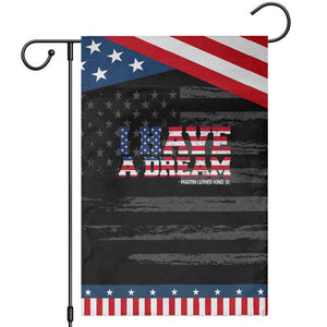 Martin Luther King Jr Garden Flag Black History African American TS14 Distressed Black Blue Print Your Wear