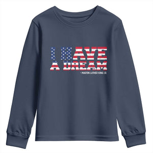 Martin Luther King Jr Youth Sweatshirt Black History African American TS14 Navy Print Your Wear