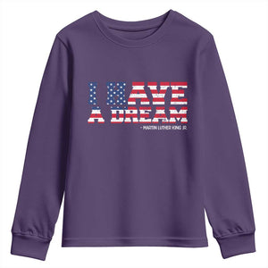 Martin Luther King Jr Youth Sweatshirt Black History African American TS14 Purple Print Your Wear