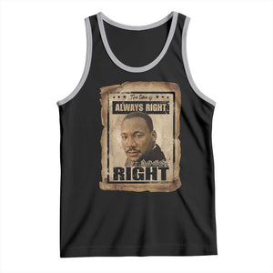 Martin Luther King Jr Tank Top The Time Is Always Right To Do What Is Right MLK Quote TS14 Black Athletic Heather Print Your Wear